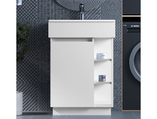 Тумба лакована, Luxor Idea 50, з умивальником Veo Low 50