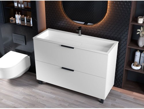 Тумба лакована, Luxor Sena 120, з умивальником Imperio Low 120
