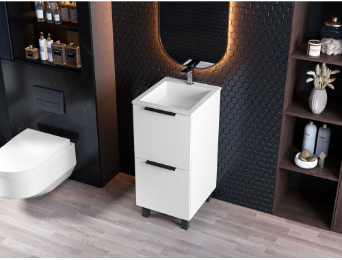 Тумба лакована, Luxor Sena 40, з умивальником Imperio Low 40