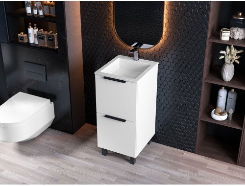 Тумба лакована, Luxor Sena 40, з умивальником Imperio Low 40