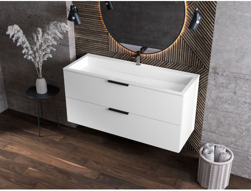 Тумба лакована, підвісна Luxor Tina 120, з умивальником Imperio Low 120