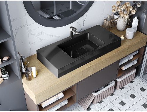 Раковина, Умивальник накладний Luxor Creativ 100 Black
