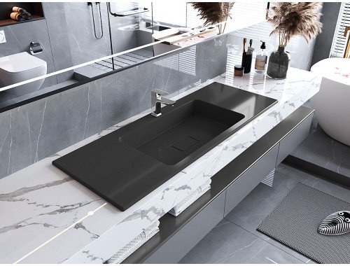 Раковина, Умивальник накладний Luxor Creativ Low 120 Black