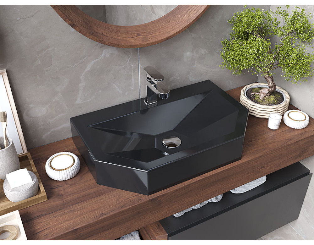 Раковина, Умивальник, накладний Luxor Calvin 60 Black