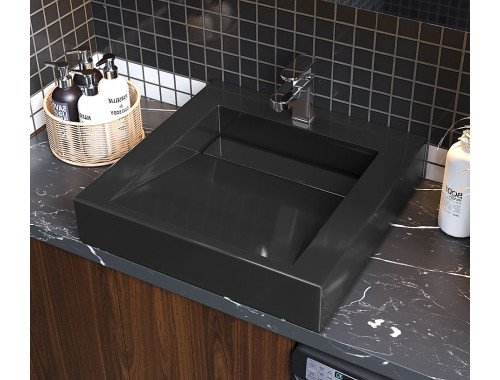 Раковина, Умивальник, накладний Luxor Kraft 50 Black