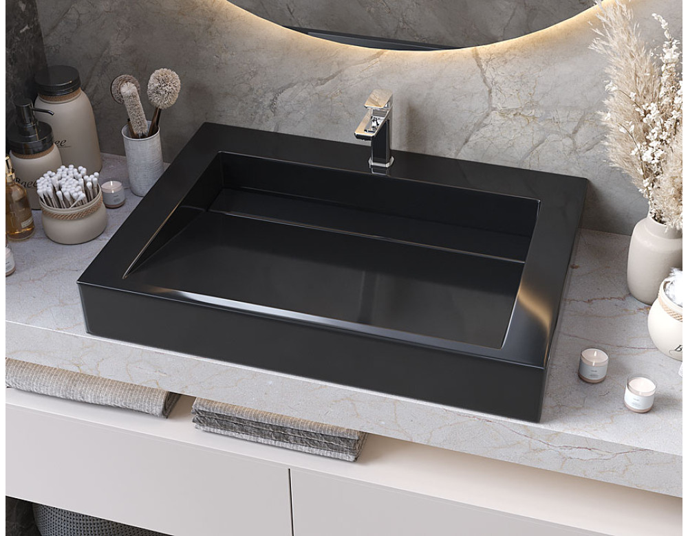 Раковина, Умивальник, накладний Luxor Kraft 70 Black