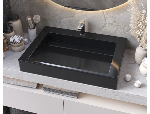 Раковина, Умивальник, накладний Luxor Kraft 70 Black