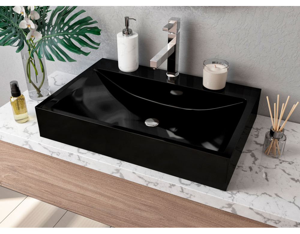 Раковина, Умивальник накладний Luxor Opal Black