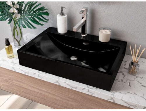 Раковина, Умивальник накладний Luxor Opal Black