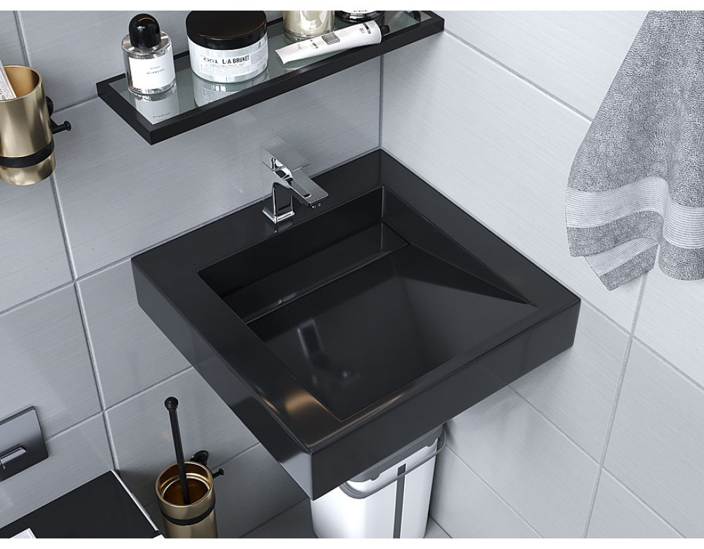 Раковина, Умивальник підвісний Luxor Maestro 50 Black