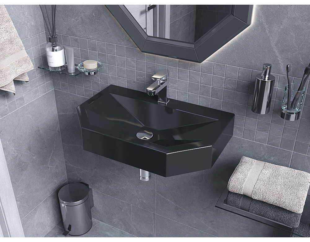 Раковина, Умивальник підвісний Luxor Marsel 60 Black