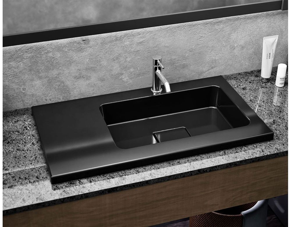 Умивальник накладний Luxor Royal Low 80 L Black