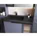 Умивальник накладний Luxor Royal Low 80 R Black