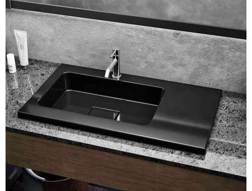 Умивальник накладний Luxor Royal Low 80 R Black