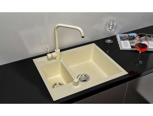 Кухонна мийка гранітна Stella Verona 60 бежевий