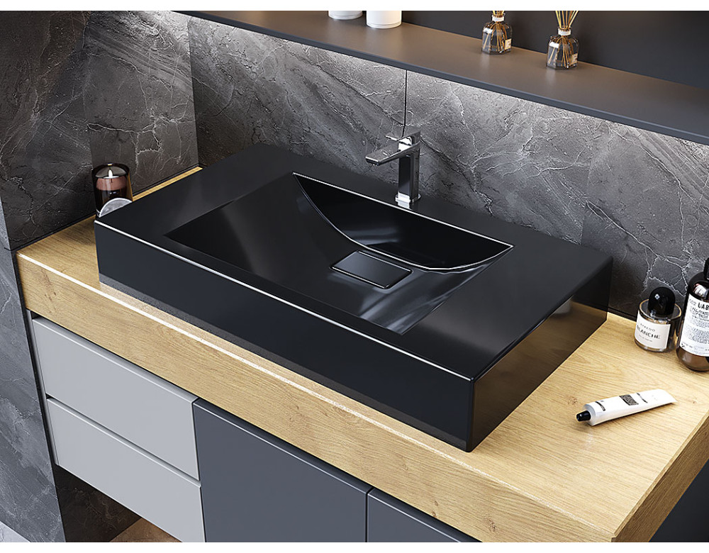 Умивальник накладний Luxor Veo 80 Black
