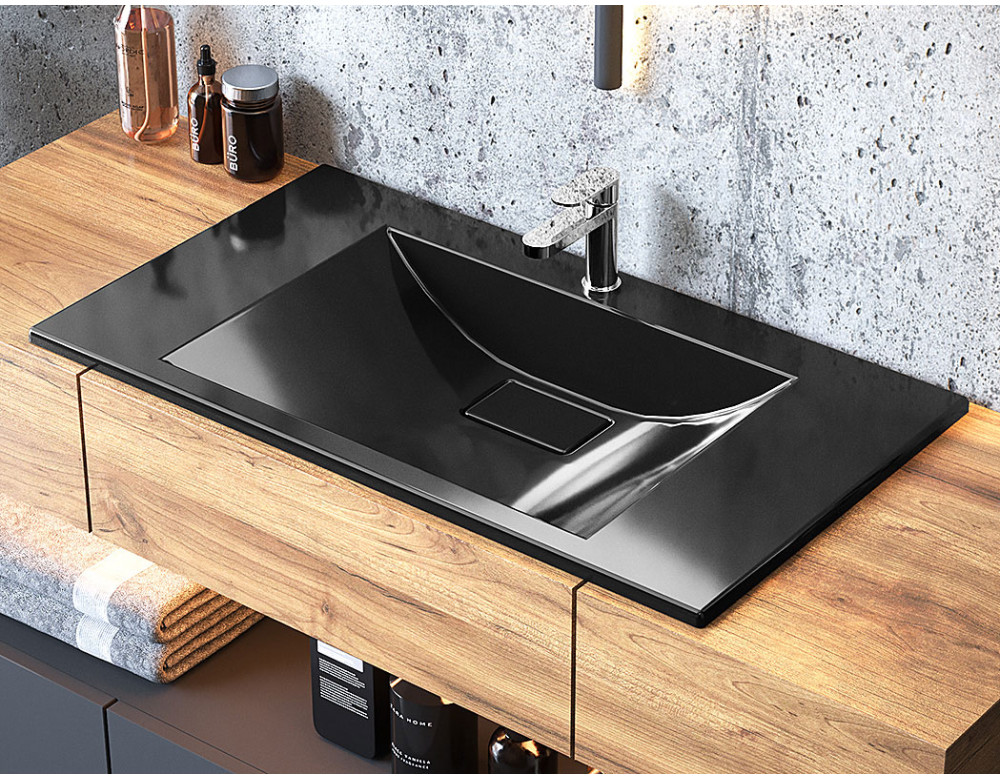 Умивальник накладний Luxor Veo Low 80 Black