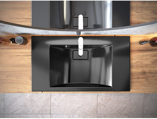 Умивальник накладний Luxor Veo Low 80 Black