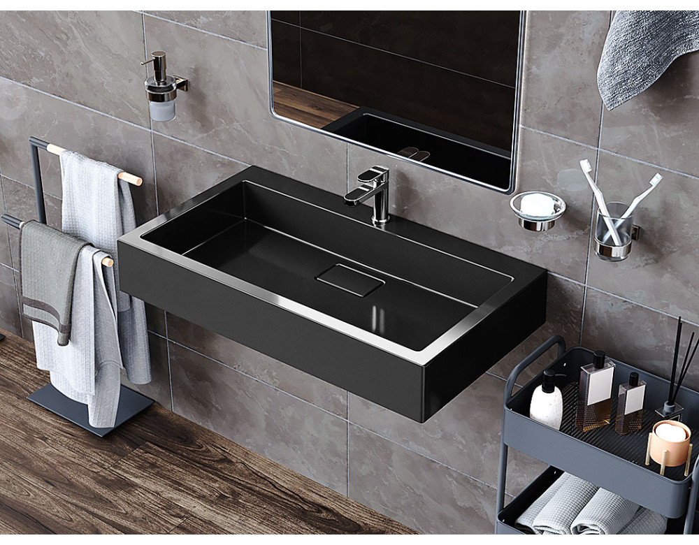 Умивальник підвісний Luxor Verdo 80 Black