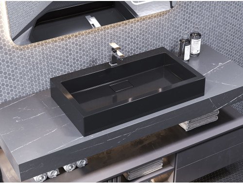 Умивальник накладний Luxor Imperio 80 Black