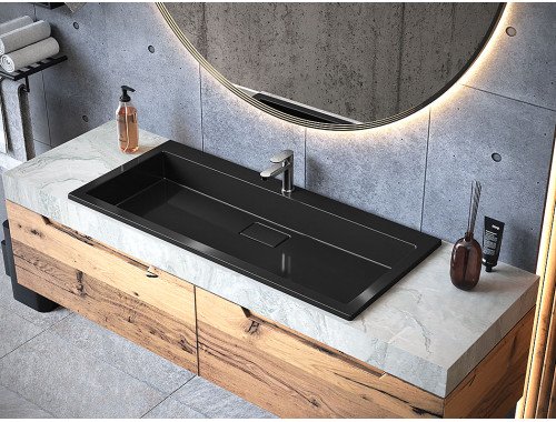 Умивальник накладний Luxor Imperio Low 100 Black
