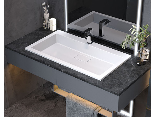 Умивальник накладний Luxor Imperio Low 80