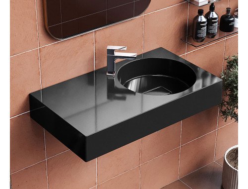 Умивальник підвісний Luxor Kera 80 L Black