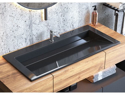Умивальник накладний Luxor Kraft Low 100 Black