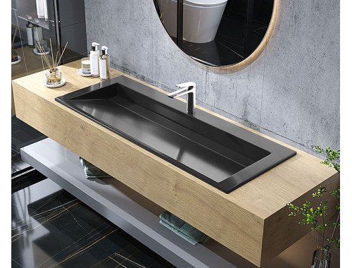 Умивальник накладний Luxor Kraft Low 120 Black