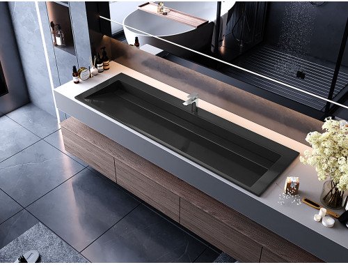Умивальник накладний Luxor Kraft Low 150 Black