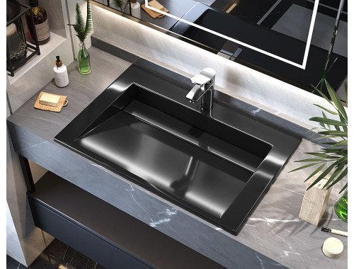Умивальник накладний Luxor Kraft Low 70 Black