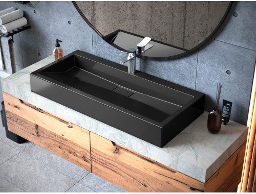 Раковина, Умивальник накладний Luxor Loft 100 Black