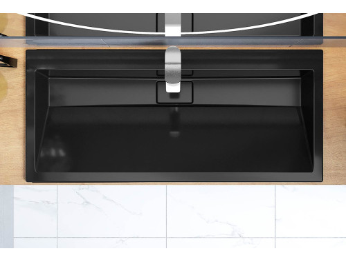Раковина, Умивальник накладний Luxor Loft Low 100 Black