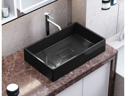Чорна Раковина, Умивальник, накладний Luxor Mixen 60 Black