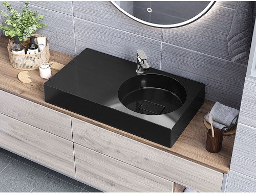 Умивальник накладний Luxor Sonata 80 L Black