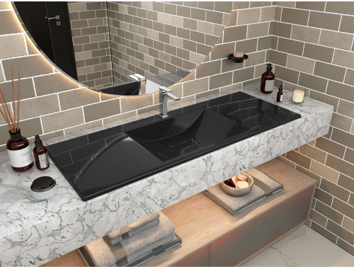 Умивальник накладний Luxor Veo Low 120 Black