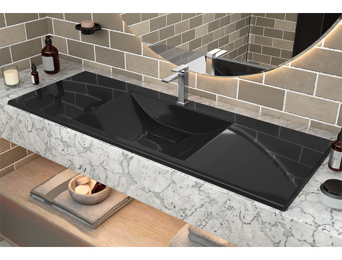 Умивальник накладний Luxor Veo Low 120 Black