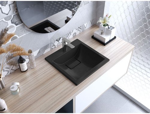 Умивальник накладний Luxor Veo Low 40 Black