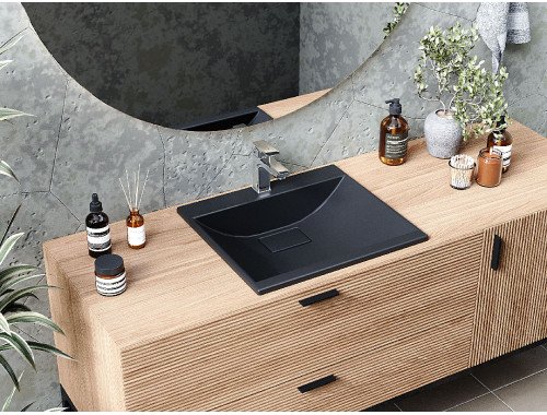 Умивальник накладний Luxor Veo Low 50 Black